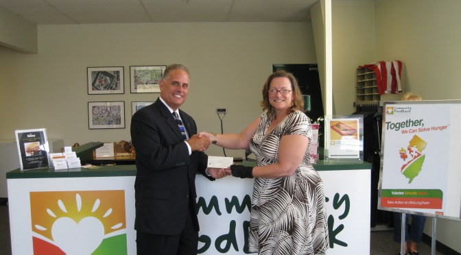 Masonic Club Announces Grant to Community FoodBank of New Jersey